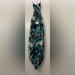 Green multicolored printed scarf. Target brand Infinity scarf